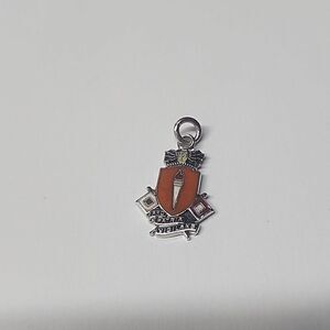 925 Army Signal Enamel Charm SCHOOL Pro Patria Vigilans Military Quest Original